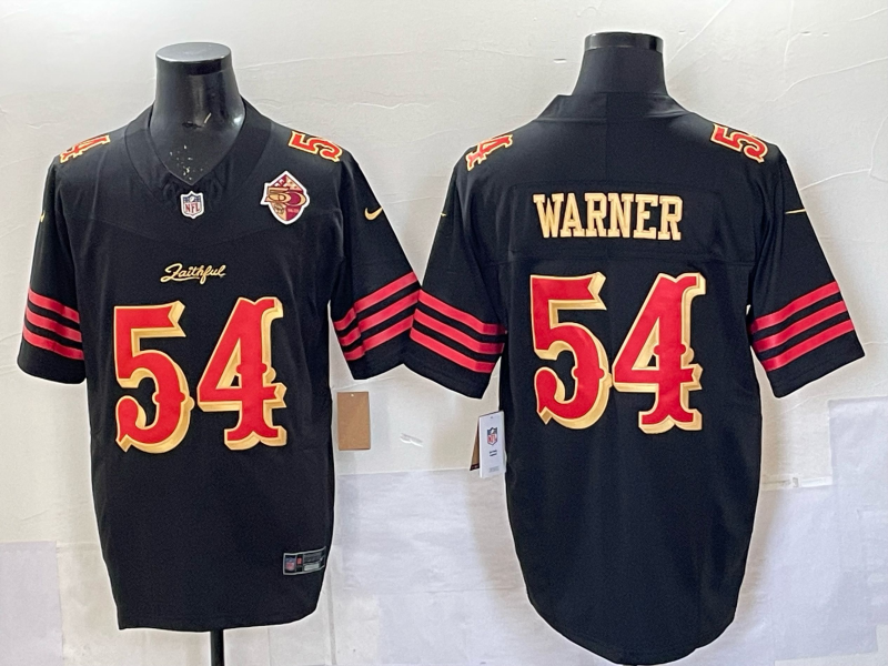 Men San Francisco 49ers #54 Warner black Limited Nike NFL 2025 Jersey 07->san francisco 49ers->NFL Jersey